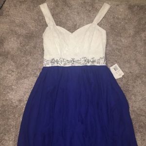 Blue/white party dress